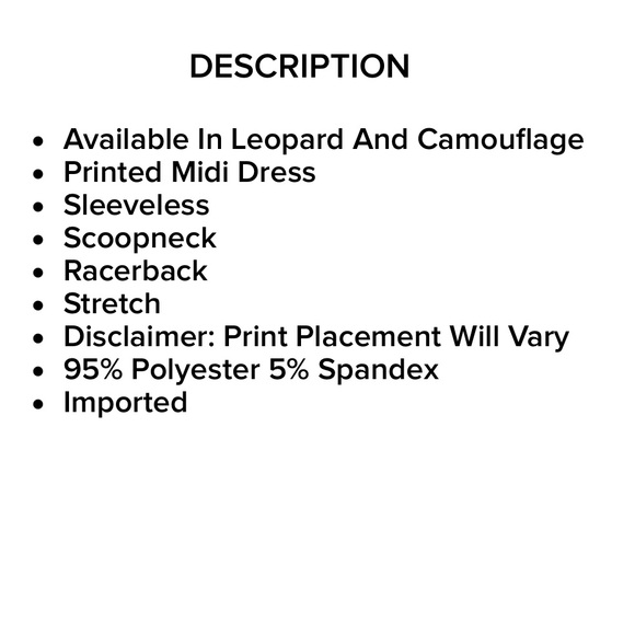 ❗️SOLD❗️NWT, RACERBACK MIDI DRESS - Picture 6 of 6